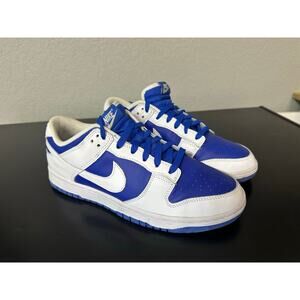 Nike Dunk Low Top Sneaker Head Men 10 Race Blue Royal Streetwear Preppy Grunge